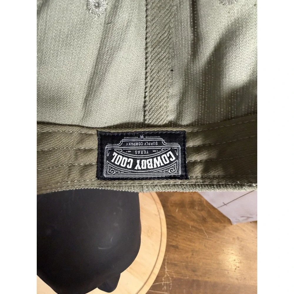 Cowboy Cool Supply Co Green‎ With Logo Patch Corduroy Snapback Trucker Hat